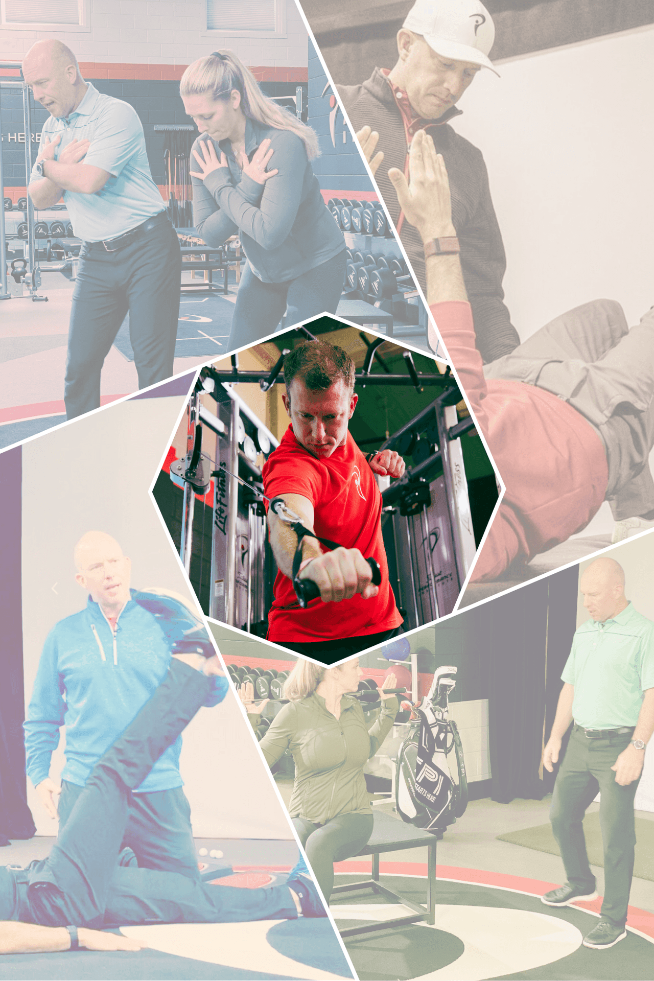 5 photo collage of Lance Gill